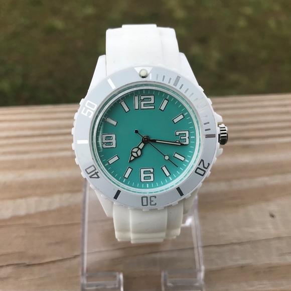 Accutime Accessories - White Watch Unisex Wrist Watch Japan Movement